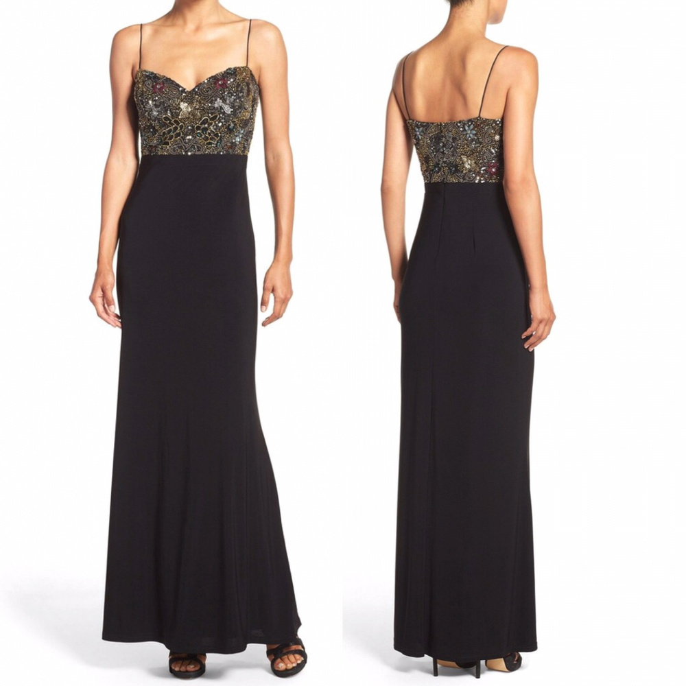 Adrianna Papell Sweetheart Gown with Beading (Black Tie Wedding Guest) - Picture 2 of 9